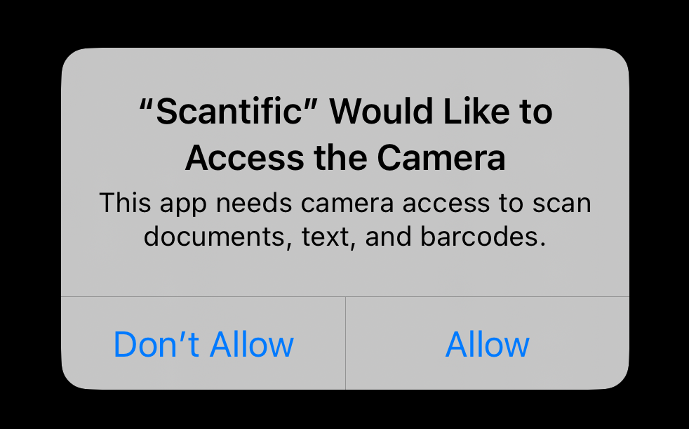 Grant permission to Scantific